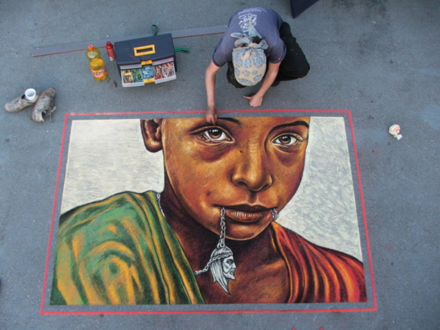 verabugatti madonnari grazie graziedicurtatone madonnaro artedistrada artistidistrada chalk chalkart gessetti gessetto pastel asphalt pavementart strassenmalerei