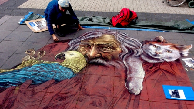 verabugatti madonnari grazie graziedicurtatone madonnaro artedistrada artistidistrada chalk chalkart gessetti gessetto pastel asphalt pavementart strassenmalerei