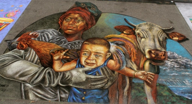 verabugatti madonnari grazie graziedicurtatone madonnaro artedistrada artistidistrada chalk chalkart gessetti gessetto pastel asphalt pavementart strassenmalerei sarasotachalkfestival