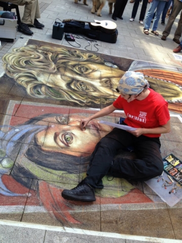 verabugatti madonnari grazie graziedicurtatone madonnaro artedistrada artistidistrada chalk chalkart gessetti gessetto pastel asphalt pavementart strassenmalerei