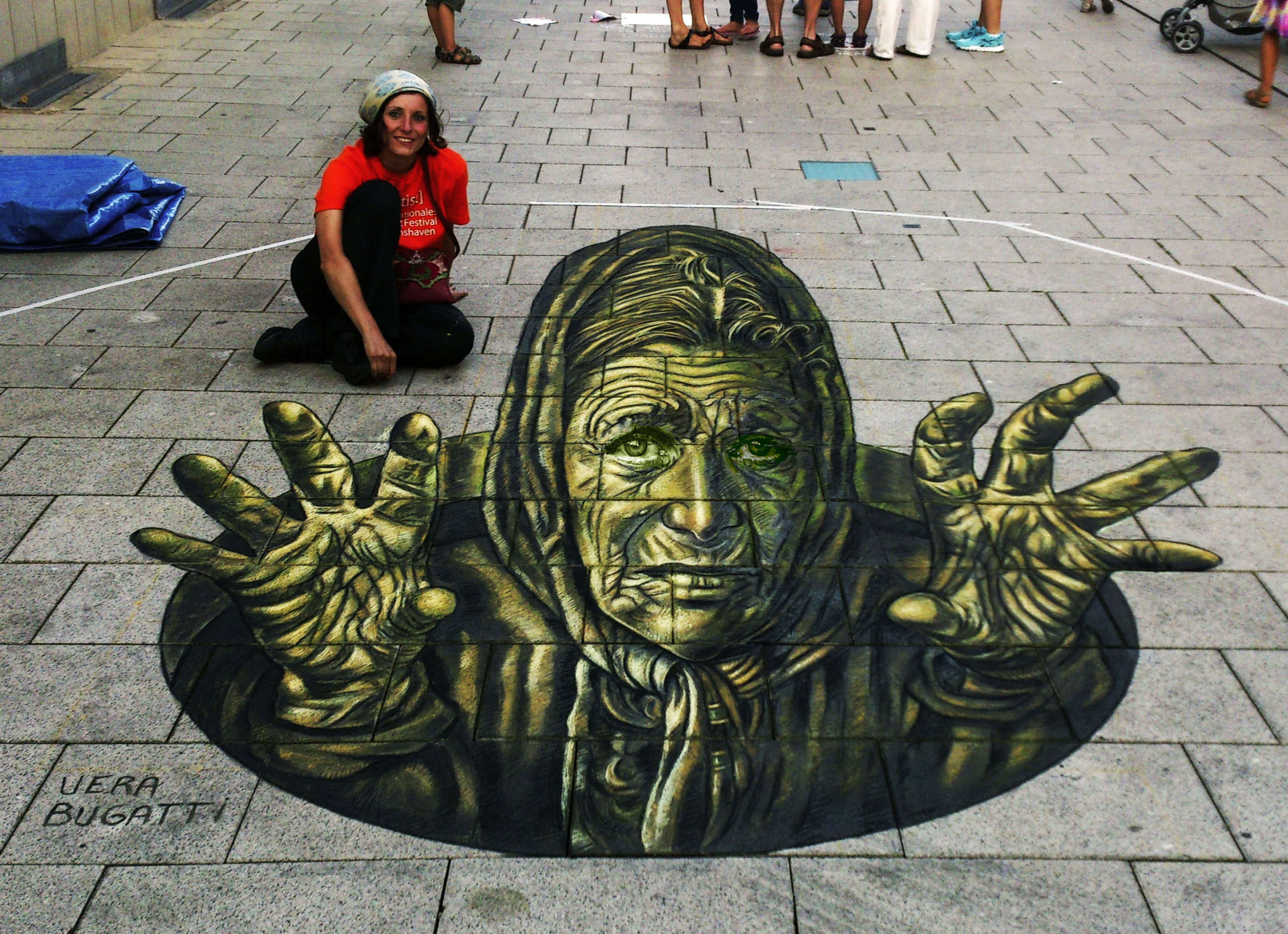 verabugatti streetart arteurbana illusioniottiche 3Dstreetart anamorfosi anamorfico anamorphic illusions urbanart madonnari3D pavementart 3Dstreetart 3Dstreetpainting environment gipsy holeillusion thereisnotplanetb