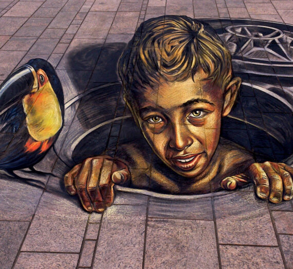 3D Street painting at Almere Street Fest 2014