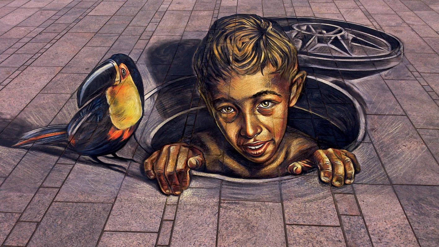 verabugatti streetart arteurbana illusioniottiche 3Dstreetart anamorfosi anamorfico anamorphic illusions urbanart madonnari3D pavementart meninosderua brasilworldcup almere 3Dstreetart 3Dstreetpainting environment thereisnotplanetb