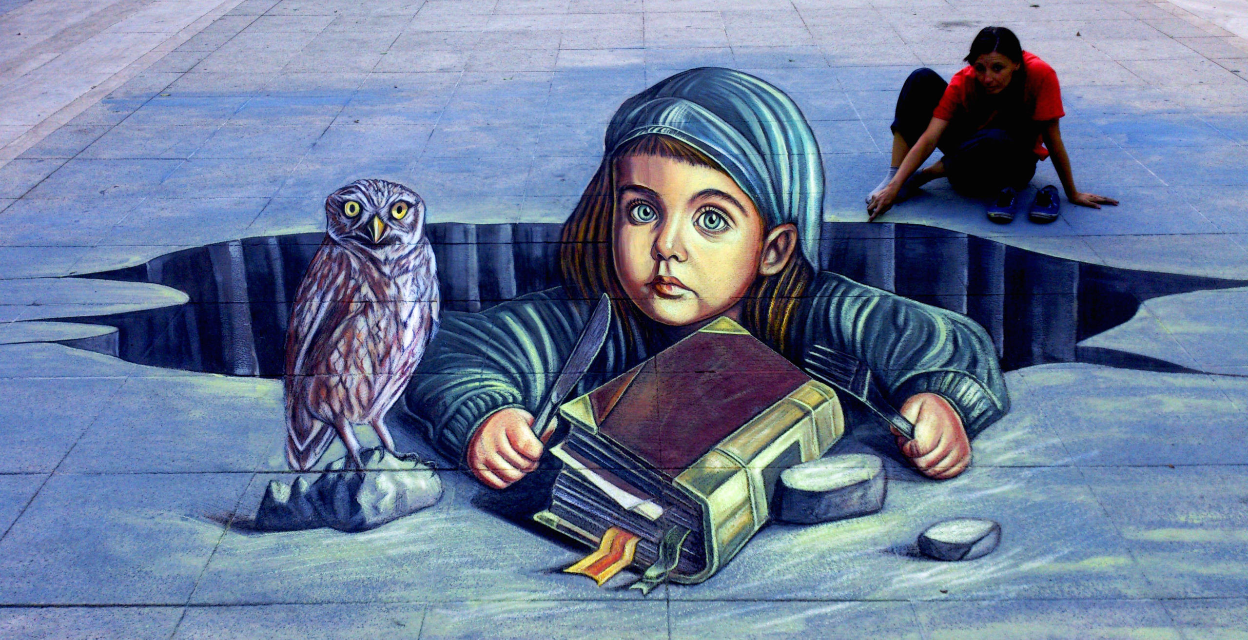verabugatti streetart arteurbana illusioniottiche 3Dstreetart anamorfosi cagliari urbancentercagliari piazzacarmine laculturachefareteanamorfico anamorphic illusions urbanart madonnari3D pavementart 3Dstreetart 3Dstreetpainting environment thereisnotplanetb