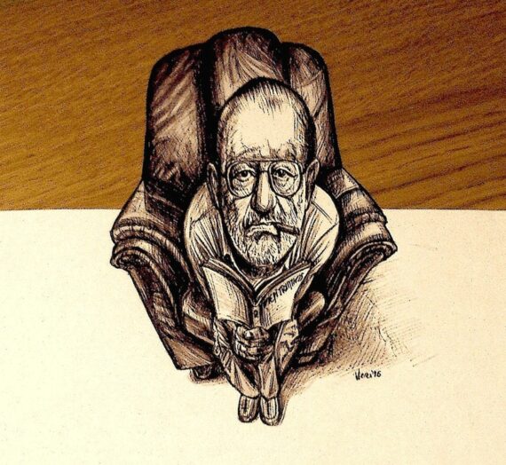 3D anamorphic tribute to the great Umberto Eco