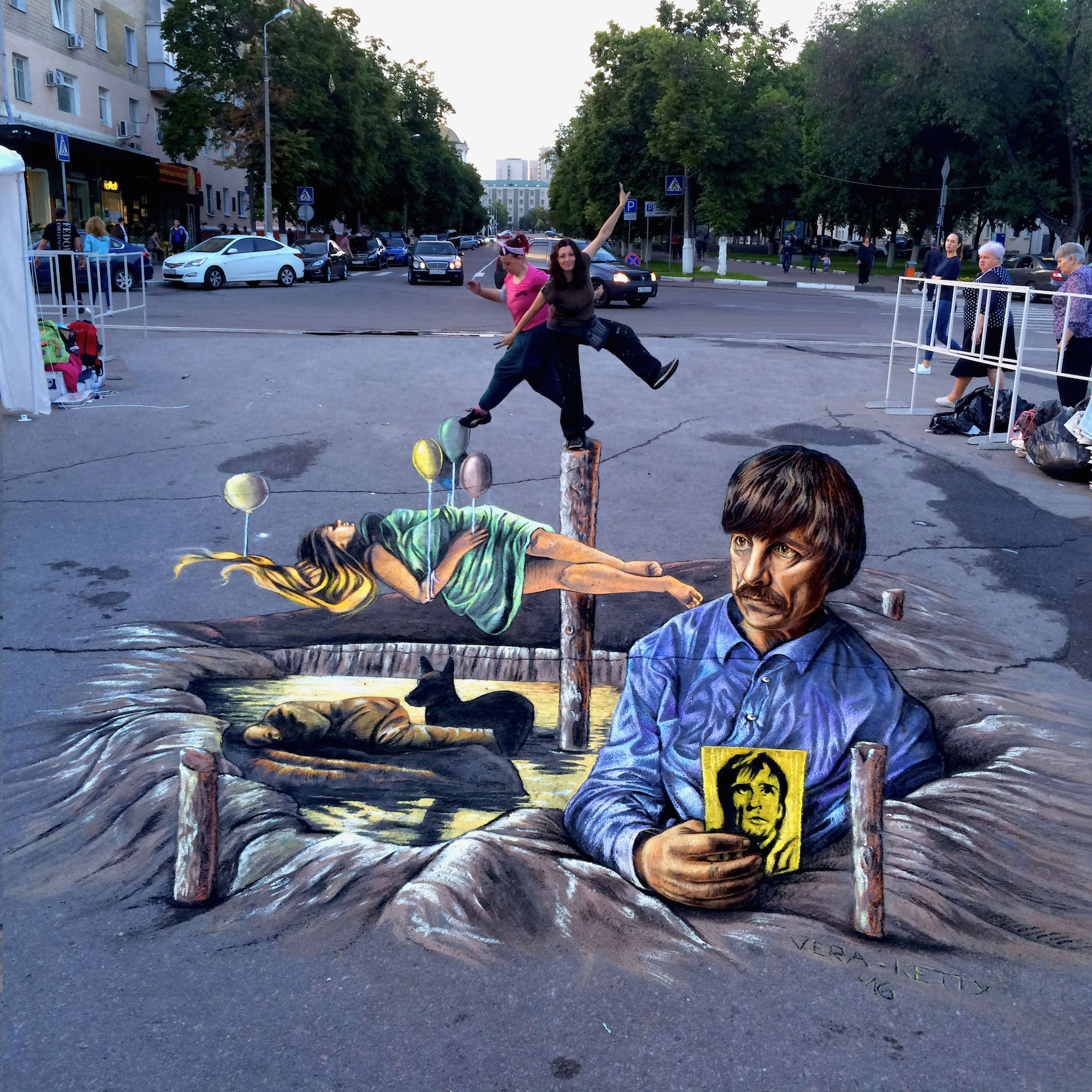 verabugatti streetart arteurbana illusioniottiche 3Dstreetart anamorfosi anamorfico anamorphic illusions urbanart madonnari3D pavementart 3Dstreetart 3Dstreetpainting environment cinema tarkovsky rublev movies belgorod belmelfestthereisnotplanetb