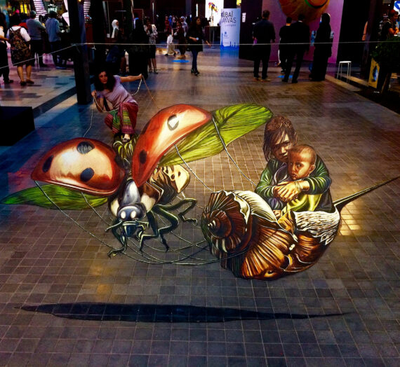 My pavement anamorphose at Dubai Canvas 3D award 2017