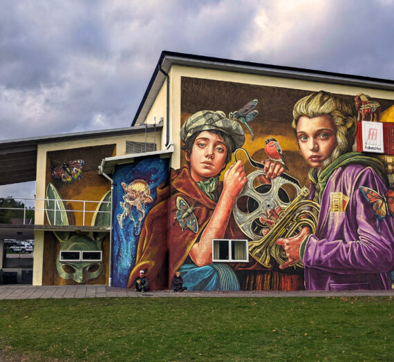 Storytellers, on creating art. My last mural in Sweden